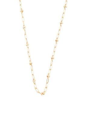 MIA FIORE Made In Italy 18kt Gold Plated Fancy Paperclip Necklace